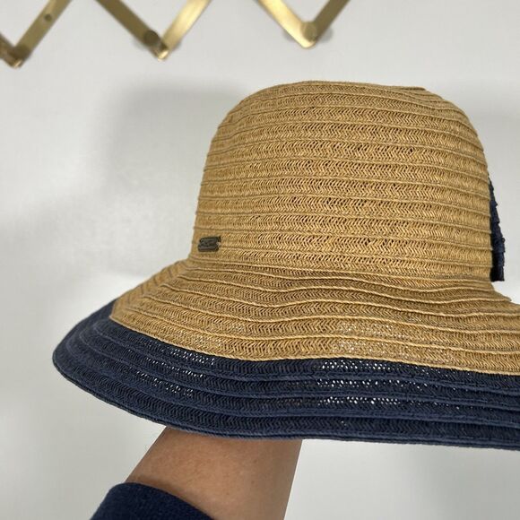 Sun n Sand Headwear Straw Raffia Hat with Bow Adjustable Coastal Beach Resort - Picture 3 of 7